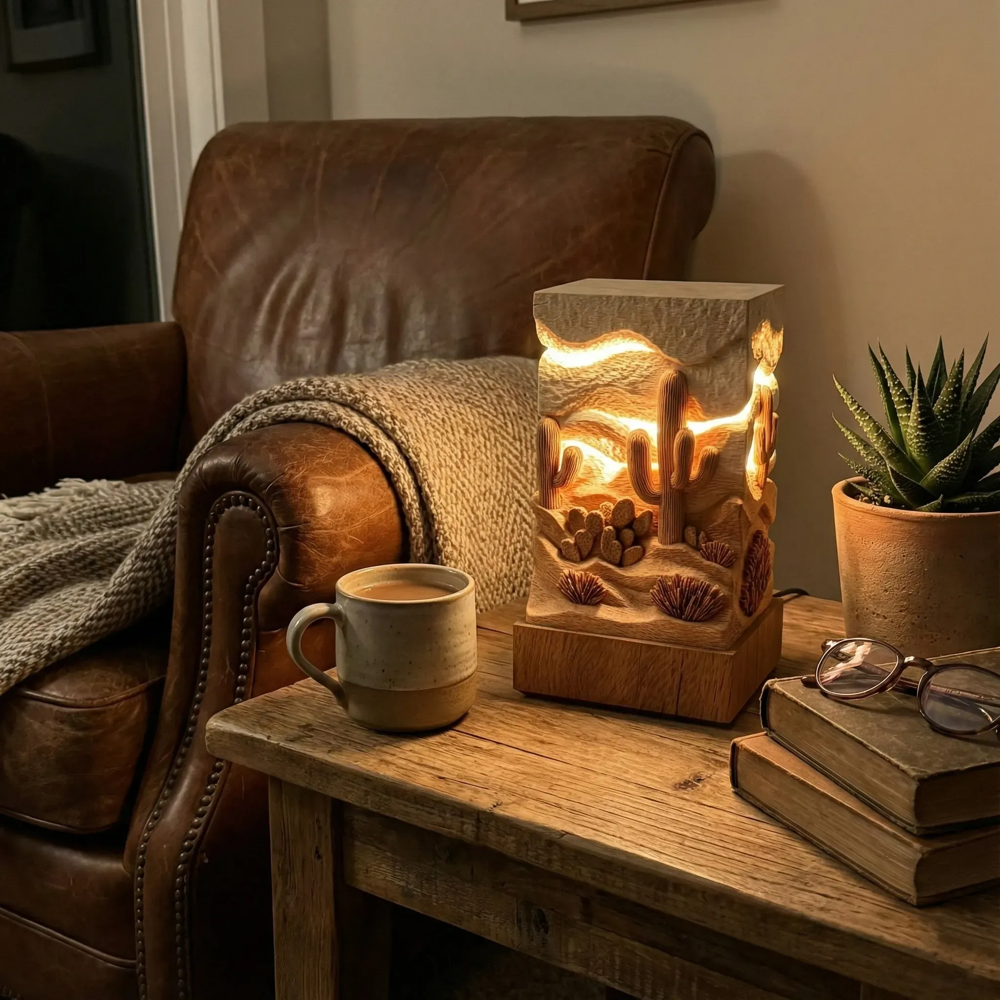 Minimalist AeternaInk Lamp on a clean nightstand